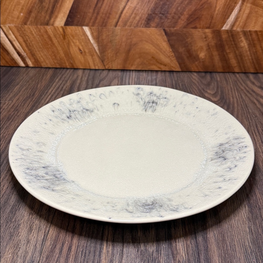 Costa Nova Cream and Gray Stoneware Plate